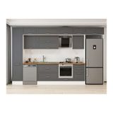 Alvinka 385X240 Cm Klasik Mebran Mutfak Dolabı, Mbb E90B45S50 2 Mebran Antrasit Suntalam