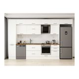 Alvinka 385X240 Cm Klasik Mebran Mutfak Dolabı, Mbb E90B45S50 2 Mebran Beyaz Mdf