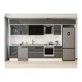 Alvinka 385X240 Cm Mutfak Dolabı, Mb E90S50S45 3 Antrasit Suntalam