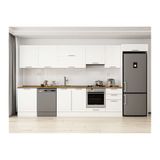 Alvinka 390X222 Cm Klasik Mebran Mutfak Dolabı, Mb E80S60S50 1 Mebran Beyaz Mdf