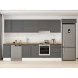 Alvinka 390X222 cm Klasik Mebran Mutfak Dolabı MB-E90S40S60-1 Antrasit - Suntalam