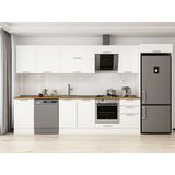 Alvinka 390X222 cm Klasik Mebran Mutfak Dolabı MB-E90S50S50-2 Beyaz - Suntalam