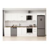 Alvinka 390X222 Cm Klasik Mebran Mutfak Dolabı, Mb E90S60S40 2 Mebran Beyaz Mdf