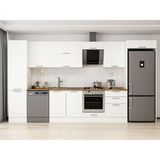 Alvinka 390X222 cm Klasik Mebran Mutfak Dolabı MBB-E80B50S60-2 Beyaz - Mdf