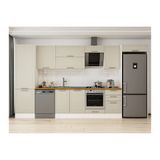 Alvinka 390X222 Cm Klasik Mebran Mutfak Dolabı, Mbb E80B60S50 2 Mebran Kumtaşı Mdf