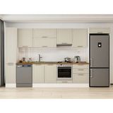 Alvinka 390X222 cm Klasik Mebran Mutfak Dolabı MBB-E90B40S60-1 Kumtaşı - Mdf - Kum Beji