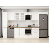 Alvinka 390X222 cm Klasik Mebran Mutfak Dolabı MBB-E90B40S60-3 Beyaz - Suntalam