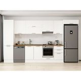 Alvinka 390X222 cm Klasik Mebran Mutfak Dolabı MBB-E90B50S50-1 Beyaz - Mdf