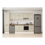 Alvinka 390X222 Cm Klasik Mebran Mutfak Dolabı, Mbb E90B50S50 1 Mebran Kumtaşı Suntalam