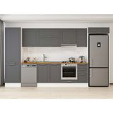Alvinka 390X222 cm Klasik Mebran Mutfak Dolabı MBB-E90B60S40-1 Antrasit - Mdf