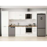Alvinka 390X222 cm Klasik Mebran Mutfak Dolabı MBB-E90B60S40-2 Beyaz - Suntalam