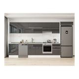 Alvinka 390X222 Cm Mutfak Dolabı, Mb E80S60S50 1 Antrasit Suntalam