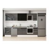 Alvinka 390X222 Cm Mutfak Dolabı, Mb E90S60S40 3 Antrasit Suntalam