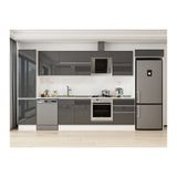 Alvinka 390X222 Cm Mutfak Dolabı, Mbb E80B50S60 2 Antrasit Suntalam