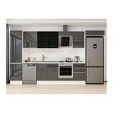 Alvinka 390X222 Cm Mutfak Dolabı, Mbb E90B50S50 3 Antrasit Suntalam