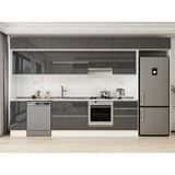 Alvinka 390X240 cm High Gloss Mutfak Dolabı MB-E90S40S60-1 Antrasit - Suntalam