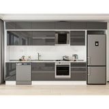 Alvinka 390X240 cm High Gloss Mutfak Dolabı MB-E90S40S60-2 Antrasit - Suntalam