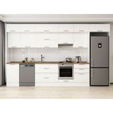 Alvinka 390X240 cm Klasik Mebran Mutfak Dolabı MB-E80S50S60-1 Beyaz - Suntalam