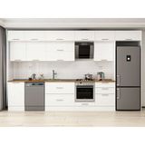 Alvinka 390X240 cm Klasik Mebran Mutfak Dolabı MB-E80S50S60-2 Beyaz - Mdf