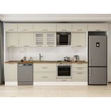 Alvinka 390X240 cm Klasik Mebran Mutfak Dolabı MB-E80S50S60-3 Kumtaşı - Mdf - Kum Beji
