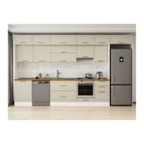 Alvinka 390X240 Cm Klasik Mebran Mutfak Dolabı, Mb E80S60S50 1 Mebran Kumtaşı Mdf