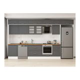 Alvinka 390X240 Cm Klasik Mebran Mutfak Dolabı, Mb E80S60S50 3 Mebran Antrasit Suntalam