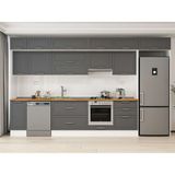 Alvinka 390X240 cm Klasik Mebran Mutfak Dolabı MB-E90S40S60-1 Antrasit - Mdf