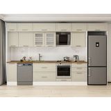 Alvinka 390X240 cm Klasik Mebran Mutfak Dolabı MB-E90S40S60-3 Kumtaşı - Suntalam - Kum Beji