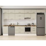 Alvinka 390X240 cm Klasik Mebran Mutfak Dolabı MB-E90S50S50-1 Kumtaşı - Mdf - Kum Beji