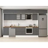 Alvinka 390X240 cm Klasik Mebran Mutfak Dolabı MB-E90S50S50-3 Antrasit - Mdf