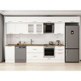Alvinka 390X240 cm Klasik Mebran Mutfak Dolabı MB-E90S50S50-3 Beyaz - Suntalam