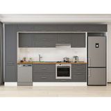 Alvinka 390X240 cm Klasik Mebran Mutfak Dolabı MBB-E80B50S60-1 Antrasit - Suntalam