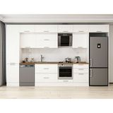 Alvinka 390X240 cm Klasik Mebran Mutfak Dolabı MBB-E80B50S60-2 Beyaz - Mdf