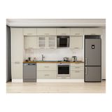 Alvinka 390X240 Cm Klasik Mebran Mutfak Dolabı, Mbb E80B50S60 3 Mebran Kumtaşı Suntalam