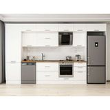 Alvinka 390X240 cm Klasik Mebran Mutfak Dolabı MBB-E80B60S50-2 Beyaz - Suntalam