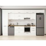 Alvinka 390X240 cm Klasik Mebran Mutfak Dolabı MBB-E90B50S50-1 Beyaz - Mdf