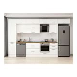 Alvinka 390X240 Cm Klasik Mebran Mutfak Dolabı, Mbb E90B50S50 2 Mebran Beyaz Suntalam