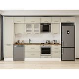 Alvinka 390X240 cm Klasik Mebran Mutfak Dolabı MBB-E90B50S50-3 Kumtaşı - Mdf - Kum Beji