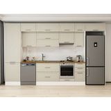 Alvinka 390X240 cm Klasik Mebran Mutfak Dolabı MBB-E90B60S40-1 Kumtaşı - Mdf - Kum Beji