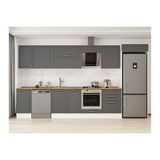 Alvinka 395X222 Cm Klasik Mebran Mutfak Dolabı, Mb E90S45S60 2 Mebran Antrasit Suntalam