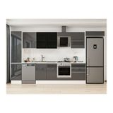 Alvinka 395X222 Cm Mutfak Dolabı, Mbb E90B45S60 3 Antrasit Mdf