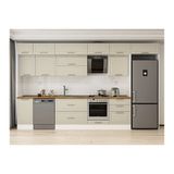 Alvinka 395X240 Cm Klasik Mebran Mutfak Dolabı, Mb E90S45S60 2 Mebran Kumtaşı Suntalam