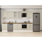 Alvinka 400X222 cm Klasik Mebran Mutfak Dolabı MB-E80S60S60-3 Kumtaşı - Suntalam - Kum Beji