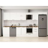 Alvinka 400X222 cm Klasik Mebran Mutfak Dolabı MB-E90S60S50-2 Beyaz - Mdf