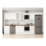 Alvinka 400X222 Cm Klasik Mebran Mutfak Dolabı, Mb E90S60S50 3 Mebran Beyaz Suntalam