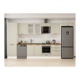 Alvinka 400X222 Cm Klasik Mebran Mutfak Dolabı, Mbb E80B60S60 3 Mebran Kumtaşı Mdf