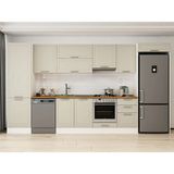 Alvinka 400X222 cm Klasik Mebran Mutfak Dolabı MBB-E90B60S50-1 Kumtaşı - Mdf - Kum Beji