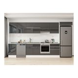 Alvinka 400X222 Cm Mutfak Dolabı, Mb E90S50S60 1 Antrasit Mdf