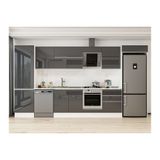 Alvinka 400X222 Cm Mutfak Dolabı, Mbb E80B60S60 2 Antrasit Mdf