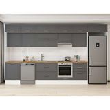 Alvinka 400X240 cm Klasik Mebran Mutfak Dolabı MB-E80S60S60-1 Antrasit - Mdf
